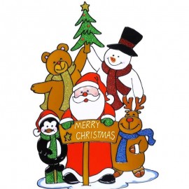 Stickers Finestra Famiglia di Babbo Natale 40 cm Shop