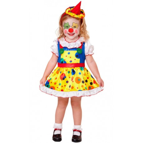 Costume da Clown per Bambina con Cappellino Shop