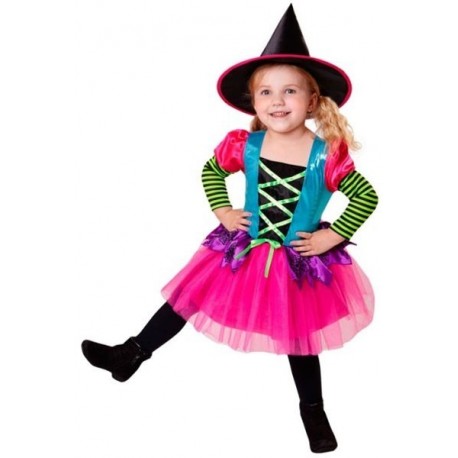 Costume da Streghetta Colorata per Bambina Shop
