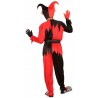 Costume da Giullare Malvagio Nero e Rosso per Adulto Shop