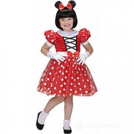 Costume da Topolina a Pois per Neonata Economico