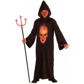 Costume Morte Diabolica con Scheletro Infuocato Bambini Shop