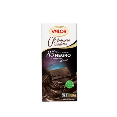 5 Tavolette di Cioccolato Valor 85% Senza Zucchero