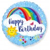 Palloncino di Iris Happy Birthday a Forma di Arco 45 cm