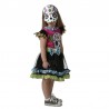 Costume Dia de los Muertos con Gonna Tulle nera e Bordi Pois