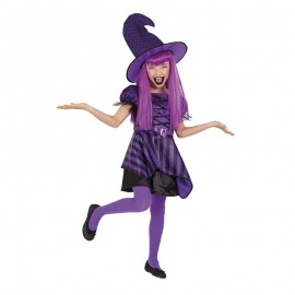 Costume Cuqui Bambina Strega Viola