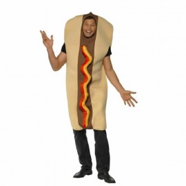 Costume da Hot-Dog Gigante Marrone Economico
