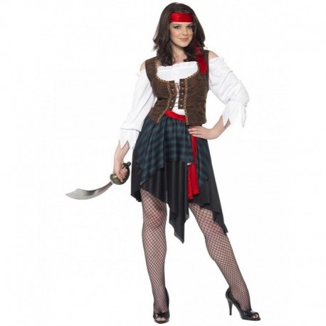 Costume da Piratessa Marrone in Offerta 