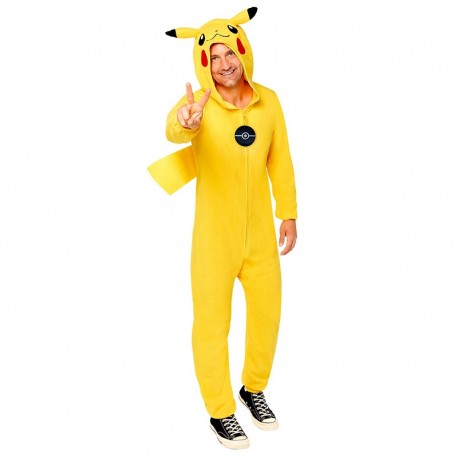 Costume Intero Pokemon Pikachu Adulto in Costume Intero Pokemon Pikachu Adulto in Vendita