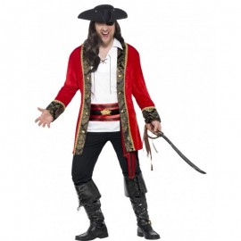 Costume Pirata Capitano Rosso