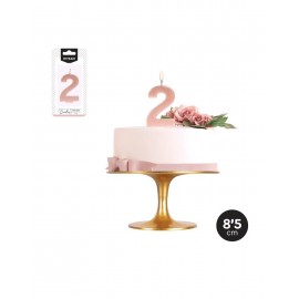 Candela Compleanno N 2 Metallizzata 8,5 cm