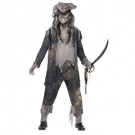 Costume da Pirata Fantasma Grigio Uomo Online