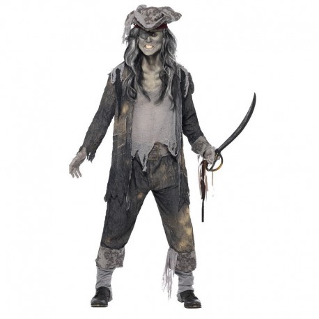 Costume da Pirata Fantasma Grigio Uomo Online