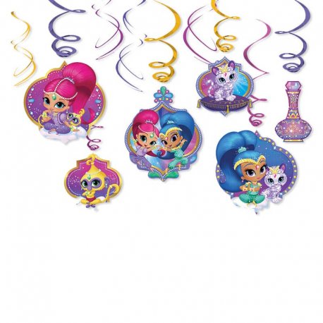 6 Decorazioni Appese Shimmer & Shine