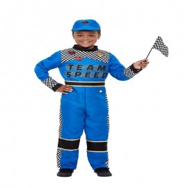 Costume da Pilota Auto Azzurro Economico