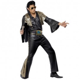 Costume Elvis Nero e Oro Online