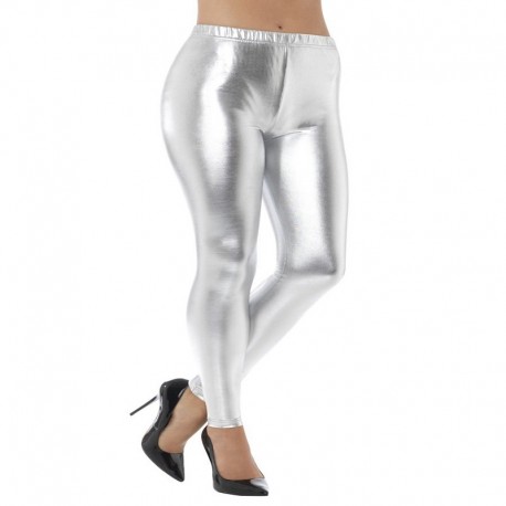 Leggings Metallici Argento stock