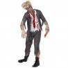 Costume da Studente Zombie Horror Grigio Economico