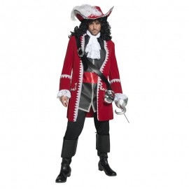 Costume da Pirata Capitano di Lusso Rosso Online