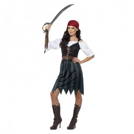 Costume da Pirata Blu Economico 