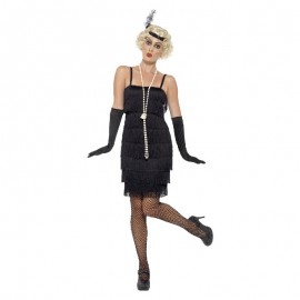 Costume da Flapper Nero In Offerta 