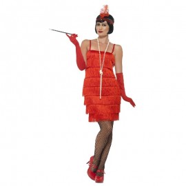 Costume da Flapper Rosso Online 