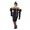 Costume da Flapper Lungo Nero In Offerta 