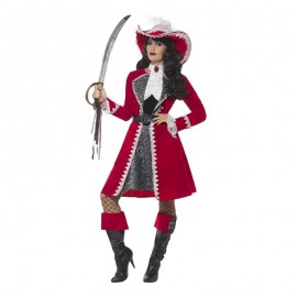 Costume da Donna Capitano Rosso In Vendita 