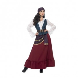 Costume da Pirata Bucaniere Viola Economico 
