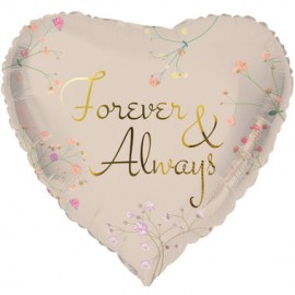 Palloncino Cuore con scritta Forever & Always 45 cm