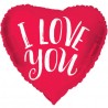 Palloncino Cuore Rosso I Love You 45 cm Shop