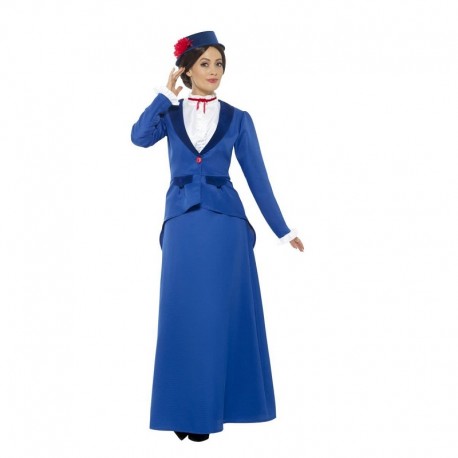 Costume da Signora Vittoriana Blu Economico