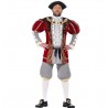 Costume da Enrico VIII Rosso Uomo Economico