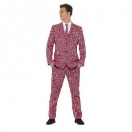 Costume Union Jack Rosso Uomo Economico