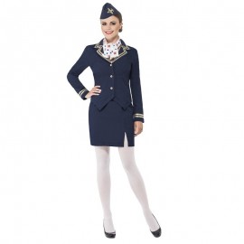 Costume da Assistente di Volo Blu per Donna Online