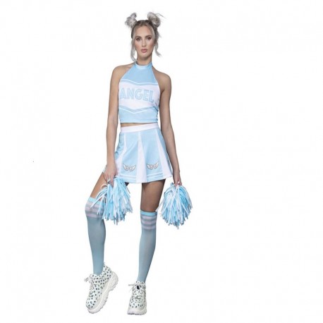 Costume da Cheerleader Angelo Azzurro Economico