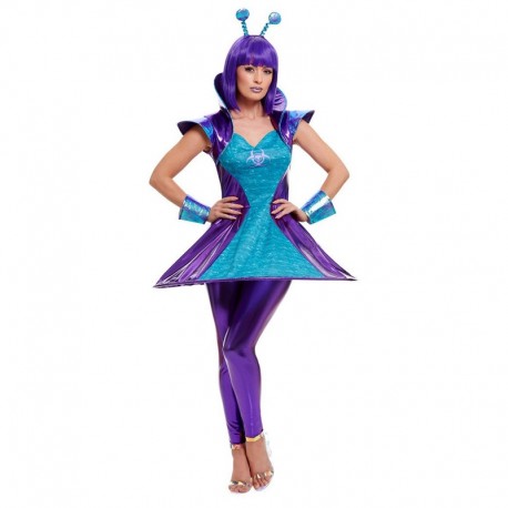 Costume Multicolore da Aliena Donna Economico