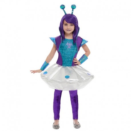 Costume Multicolore da Aliena Bambina Economico