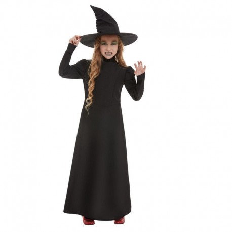 Costume da Strega Malvagia Nero Bambina Economico
