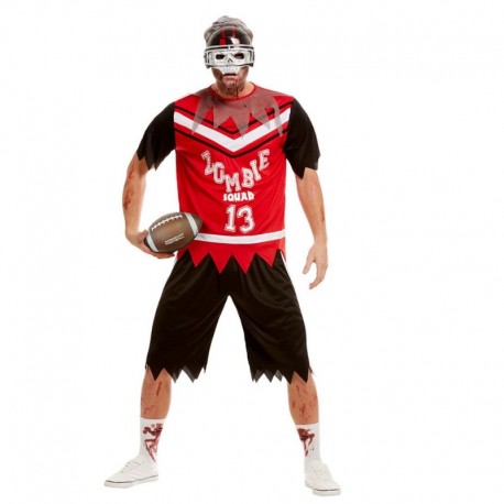 Costume da Giocataore da Football Zombie Uomo Economico