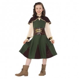 Costume da Robin Hood Marrone e Verde Bambina Online