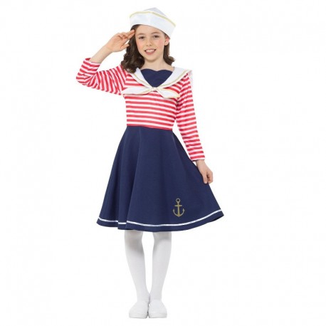 Costume da Marinaio Blue e Bianco Bambina Online