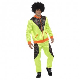 Costume Tuta Lucida Retrò Uomo Verde Neon Online