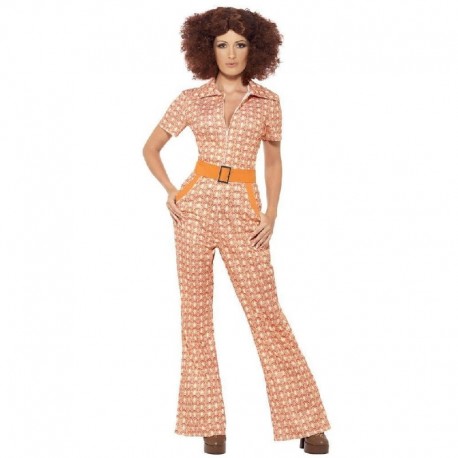 Costume Chic Anni '70 Arancione Economico 