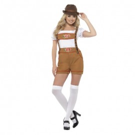 Costume da Ragazza Bavarese Sexy Marrone