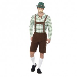 Costume Bavarese Alpino Verde e Marrone in Vendita 