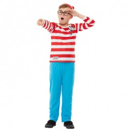 Costume Dov'è Wally Rosso e Bianco Online