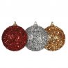 4 Palline Natalizie con Glitter 6 cm Economiche