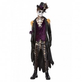 Costume da Stregone Voodoo Nero e Porpora