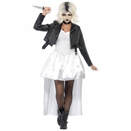 Costume Moglie di Chucky Tiffany Bianco Economica